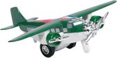Goki Metalen vliegtuig 14 cm groen