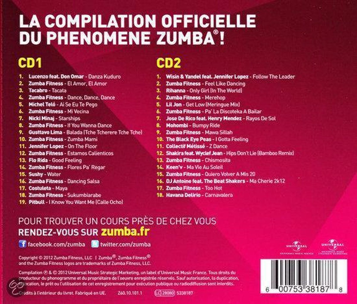 Zumba Fitness Dance Party 2012, various artists CD (album) Muziek