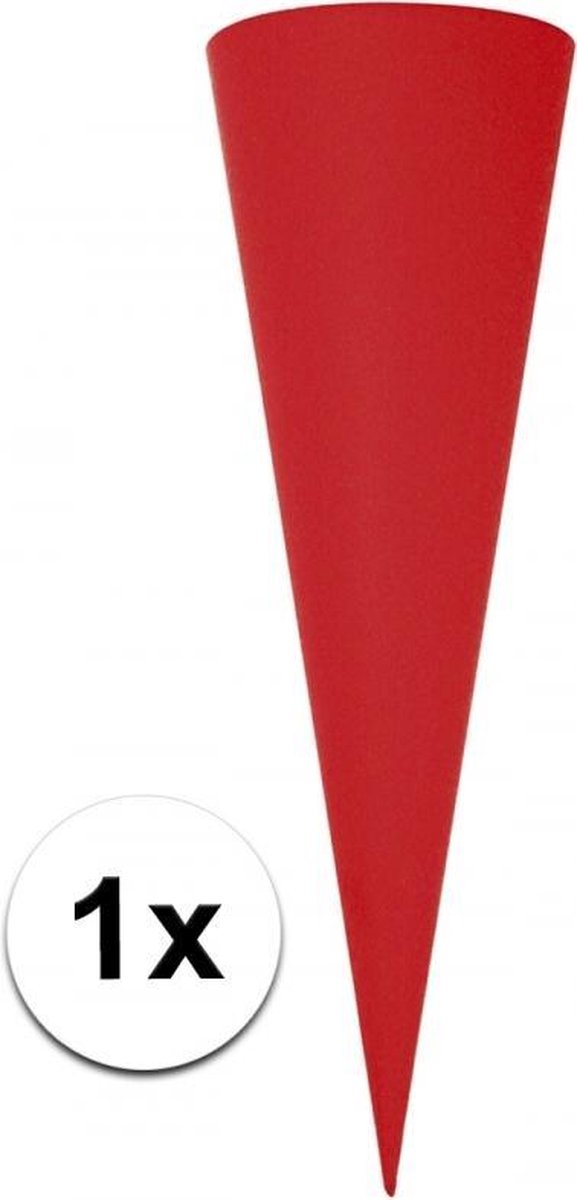 Puntvormige knutsel schoolzak rood 70cm