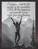 Everyone want to live on top of the mountain, But all the happiness and growth occurs while you are climbing it
