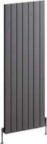 Design radiator verticaal staal mat antraciet 120x51,4cm 642 watt - Eastbrook Addington type 10