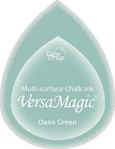 GD79 Versamagic dewdrop inktkussen - krijt pastel oasis green - licht groen - blauwgroen oase stempelkussen