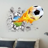 3D Voetbal Muursticker Woondecoratie Kinderkamer Jongenskamer