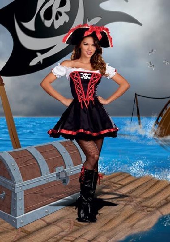 Sexy Piraten Kostuum Pakje Dames Vrouwen Outfit Fantasy Piraat 1063