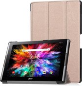 Tri-Fold Book Case - Acer Iconia Tab 10 A3-A50 Hoesje - Rose Gold