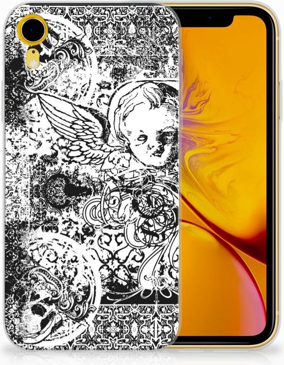 Silicone Back Case Apple iPhone Xr Skulls Angel