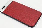 Hard Back Cover Case voor Apple iPhone 7 Plus - Croco Print - Rood
