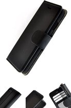 Echt Leder Zwart Wallet Bookcase Pearlycase Hoesje voor Apple iPhone 7 / iPhone 8 / iPhone 6(s)