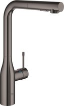 GROHE Essence New keukenkraan – Hoog - Met uittrekbare handdouche - Hard Graphite (antraciet)