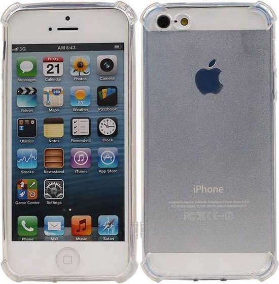 atoom definitief Schadelijk BestCases.nl Transparant TPU Schokbestendig bumper case telefoonhoesje  Apple iPhone 5... | bol.com