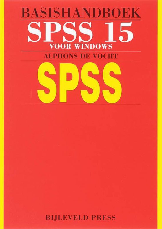 Cover van het boek 'Basishandboek SPSS 15' van Alphons de Vocht