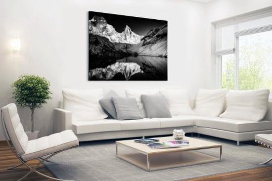 Kedartal Aluminium noir-blanc 120x80 cm - Tirage photo sur aluminium (décoration murale métal)