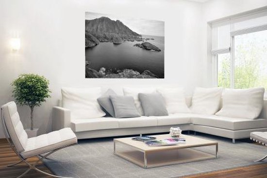 Poster Côte scandinave noir et blanc 90x60 cm - Tirage photo sur Poster (décoration murale salon / chambre)