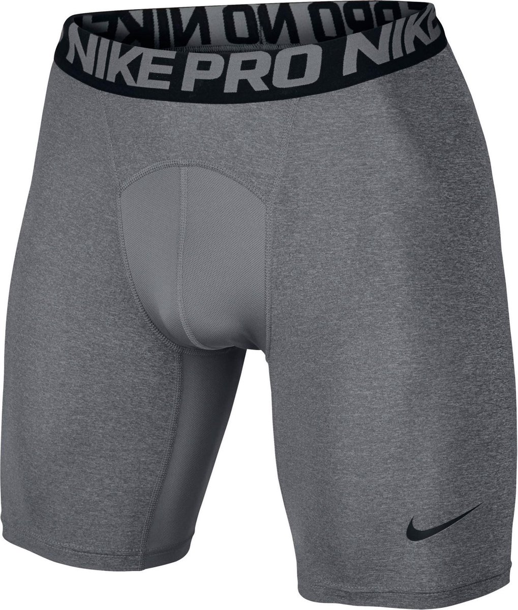 Nike Pro Cool Compression Short - Loopbroek - Heren - Grijs/Zwart - Maat L  | bol.com