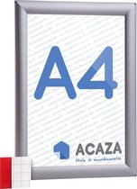 Acaza Kliklijst - A4 Formaat - Aluminium - Grijs - Inclusief beschermfolie