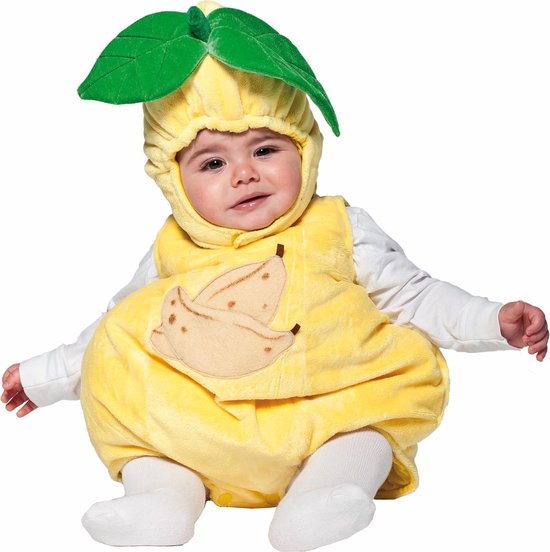 Bananen kostuum voor baby's - Verkleedkleding Maat 0-12 maanden (50 t/m 80) | bol.com