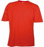 Benza T-shirt - Rood onbedrukt, blanco, neutrale basic T-shirt - Maat XXXXL (4x XL)