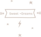 Zilveren wandsticker| Sweet dreams