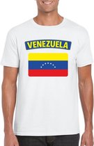T-shirt met Venezolaanse vlag wit heren S