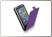 Leder Flip case case Telefoonhoesje - Nokia Lumia 620 Lila/Paars