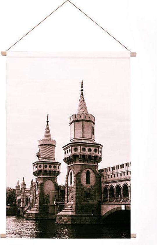 Textielposter foto (lxb) Brug met twee torens