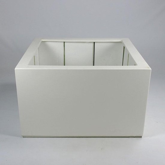 ontwikkelen Ultieme Blanco Vierkante polyester plantenbak Wit 120 x 120 x 80 cm | bol.com