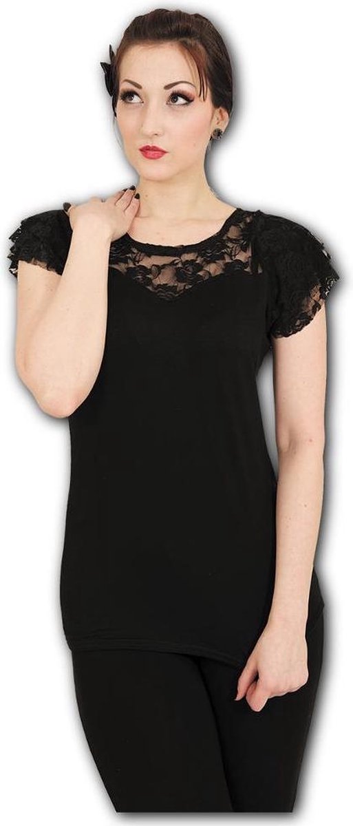 Spiral - GOTHIC ELEGANCE Top - XXL - Zwart