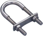 Lalizas U bolt, AISI 316, Diam. 50mm, w/ thread M10, L 90mm