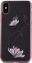 Devia - iPhone X / Xs Hoesje - Harde Back Case Lotus Rosé Goud