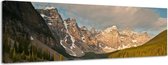 Zonnige Berg - Canvas Schilderij Panorama 158 x 46 cm