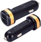 LDNIO C21 Zwart 2 USB Port Autolader 2.1A met 1 Meter Micro USB Kabel geschikt voor o.a General Mobile GM3 GM5 Go