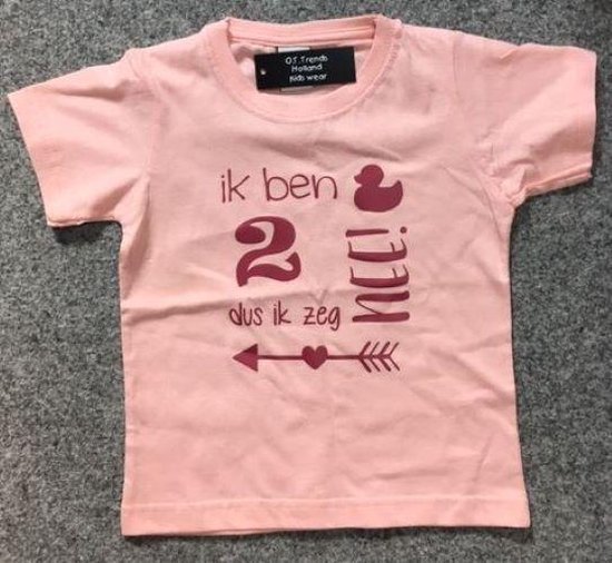 Meisjes shirt met opdruk ''ik ben 2 en...... | bol.com