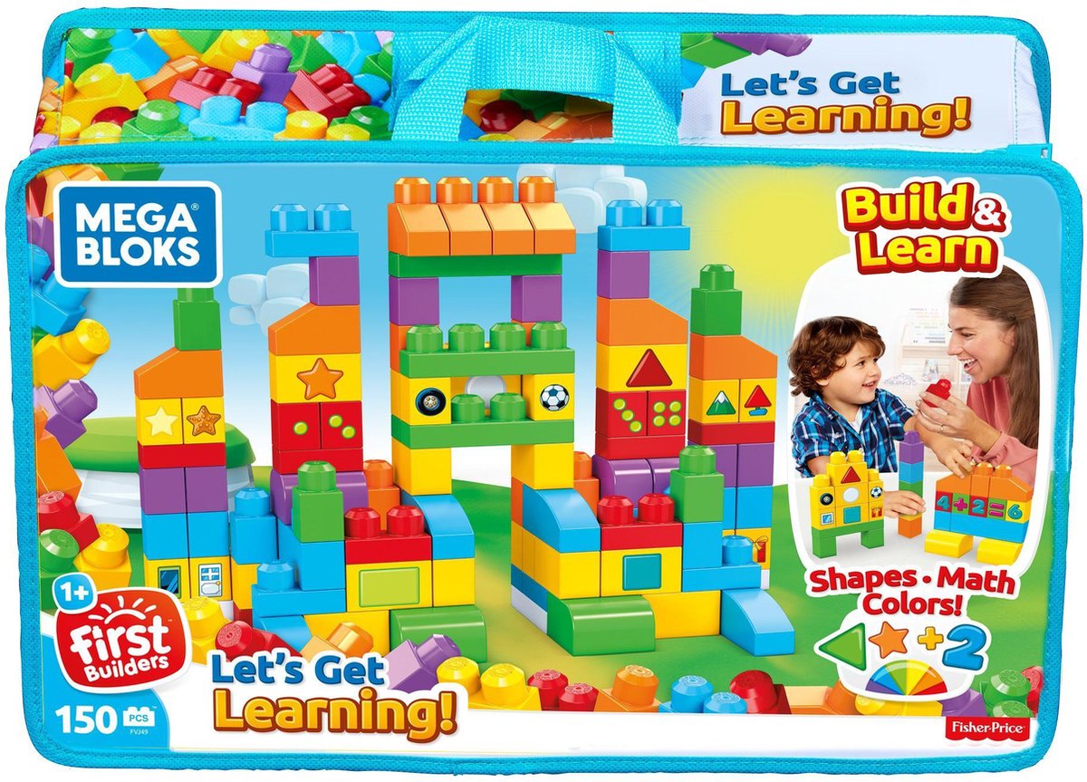 Mega Bloks First Builders Laten We Leren Tas 150 Stuks Constructiespeelgoed