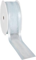 Satin edge Organzalint Licht Blauw – 38 mm × 25 m – Organza