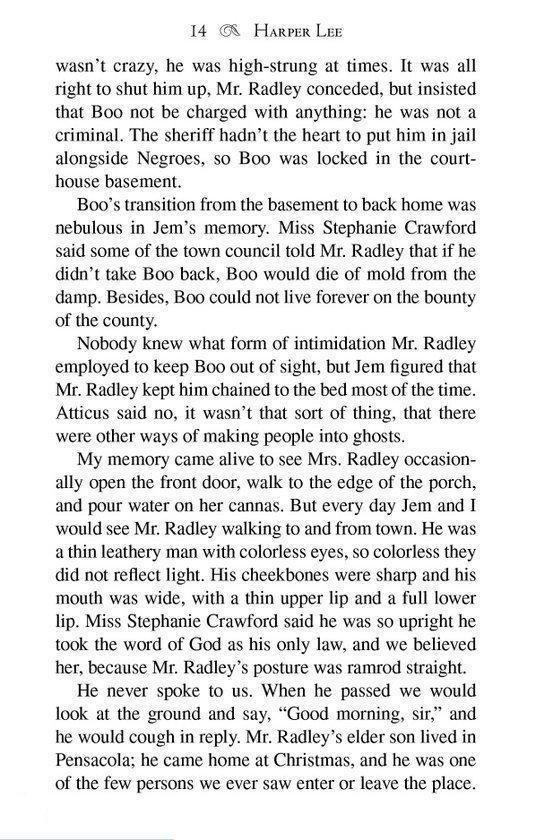 Page 14 de To Kill a Mockingbird.