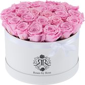 Eternity rozen -Flowerbox - Cotton Candy Longlife rozen - XL wit