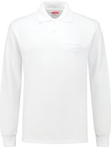 Workman Polosweater Outfitters - 2301 wit + borstzakje - Maat M