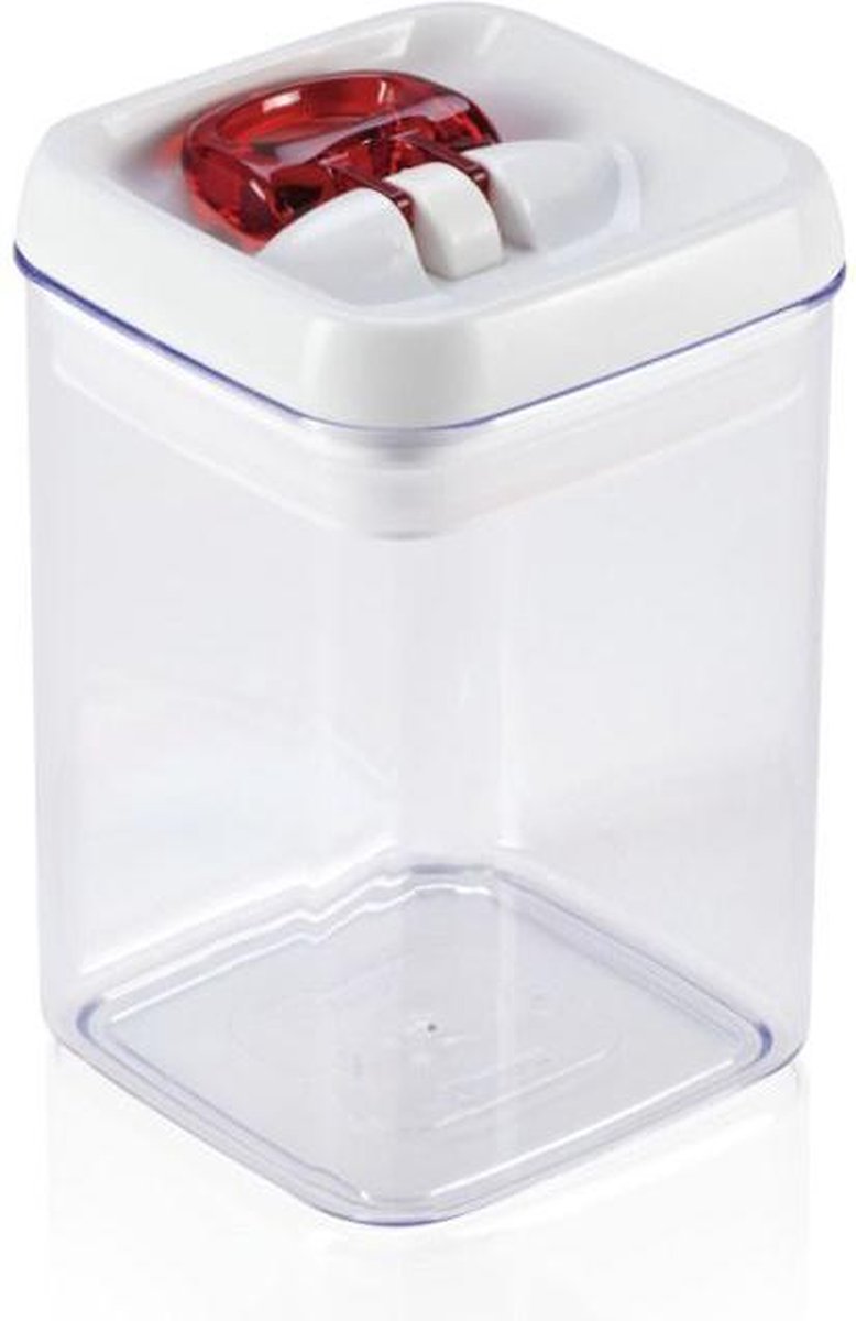 Leifheit fresh & easy voorraaddoos - vierkant - 800 ml - wit