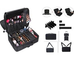 Visagie kappers koffer - Make up cosmetica tas  - beauty case -  groot 41 x 31 x 14 cm