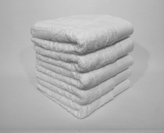 Montgomery weigeren gunstig 5 Luxe badhanddoeken - 500GSM - Long fiber - wit | bol.com