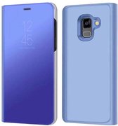Clear View Stand Cover voor de Samsung Galaxy A8 Plus (2018) – Blauw