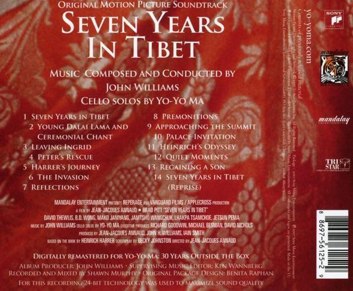 Seven Years in Tibet [Original Motion Picture Soundtrack], John Williams CD (album)...