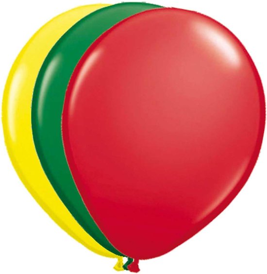 Ballons Carnival Limburg rouge jaune vert 25 pièces | bol.com