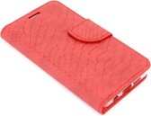 Xssive Hoesje voor LG G5 H850 - Book Case - Schubben Print - Rood - geschikt voor 3 pasjes