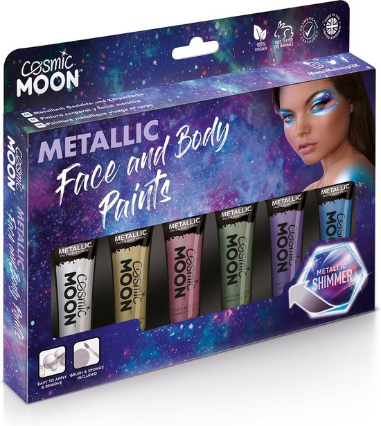 MoonCosmic Metalic Body & Face paint box set