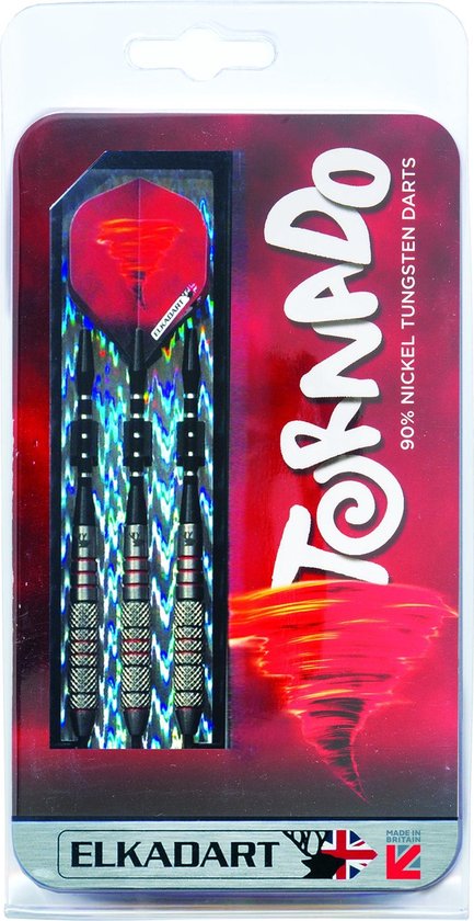 Elkadart Tornado 90% Tungsten Soft Tip Darts - 18 Gram Professional Darts With Travel Case