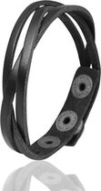 Montebello Armband Anchusa Black - Leer - 13mm - 21.5cm