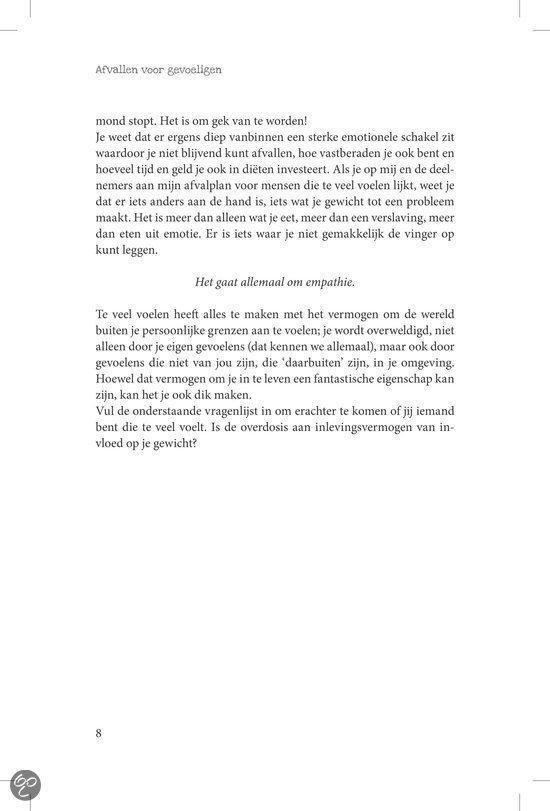 Afvallen voor gevoelens, pagina 8.