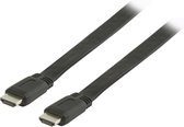 Platte High Speed HDMI kabel met ethernet HDMI connector - HDMI connector 1,00 m zwart