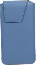 BestCases.nl Huawei Ascend Y520 - Universele Leder look insteekhoes/pouch Model 1 - Blauw Medium